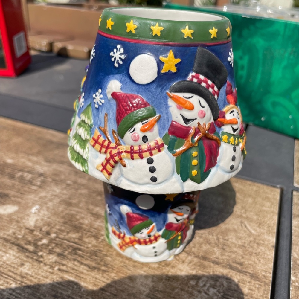 Yankee Christmas 2 piece votive candle holder